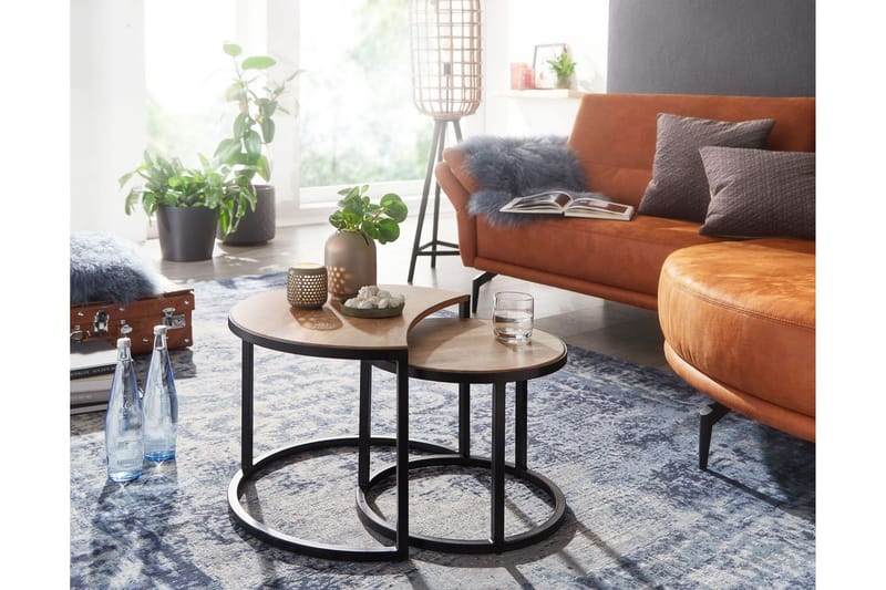 Willowdale Satsbord 60 cm Halvcirkel - Brun/Svart - Möbler - Bord & matgrupper - Soffbord