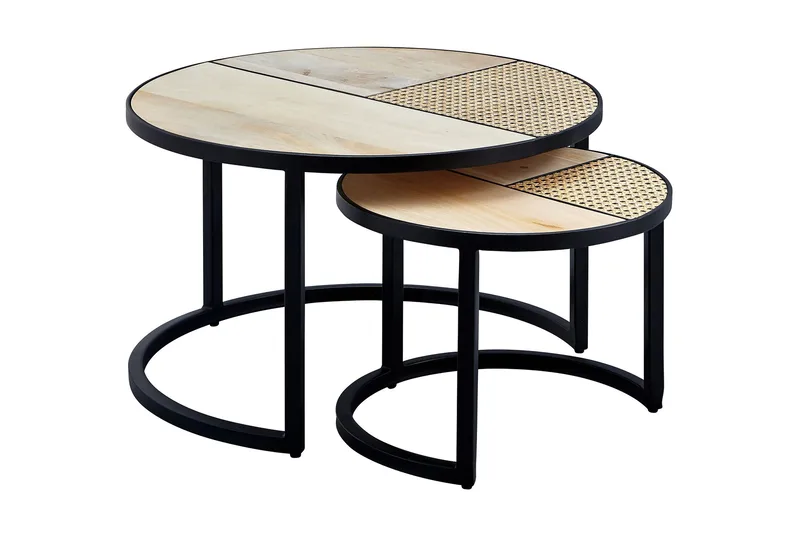 Willowdale Satsbord 60 cm Runt, Brun/Svart