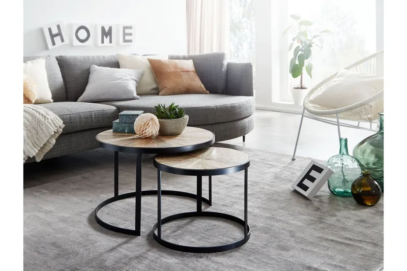 Willowdale Satsbord 60 cm Runt - Mörkgrå/Svart - Möbler - Bord & matgrupper - Soffbord