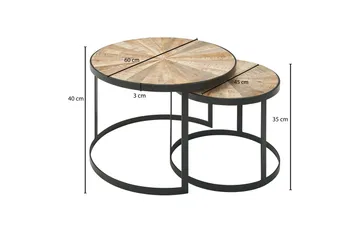 Willowdale Satsbord 60 cm Runt - Mörkgrå/Svart - Möbler - Bord & matgrupper - Soffbord