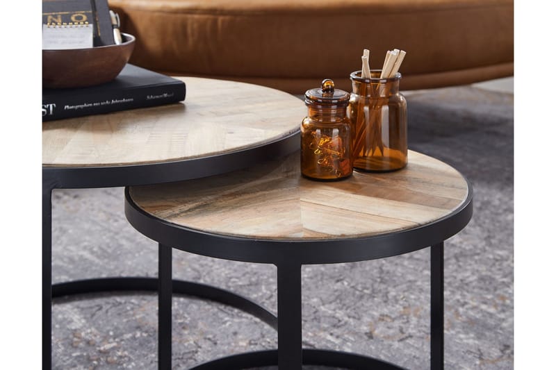 Willowdale Satsbord 60 cm Runt - Natur/Svart - Möbler - Bord & matgrupper - Soffbord