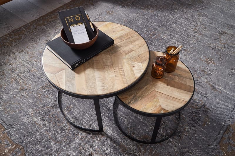 Willowdale Satsbord 60 cm Runt - Natur/Svart - Möbler - Bord & matgrupper - Soffbord