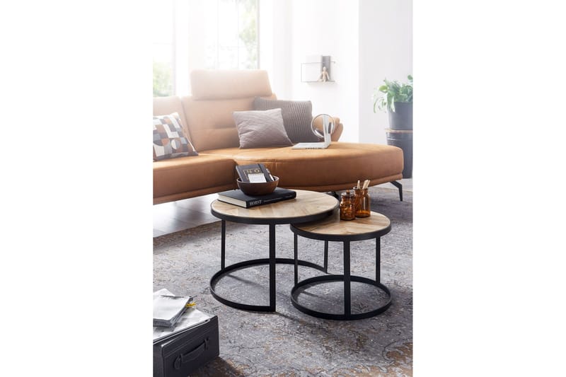 Willowdale Satsbord 60 cm Runt - Natur/Svart - Möbler - Bord & matgrupper - Soffbord