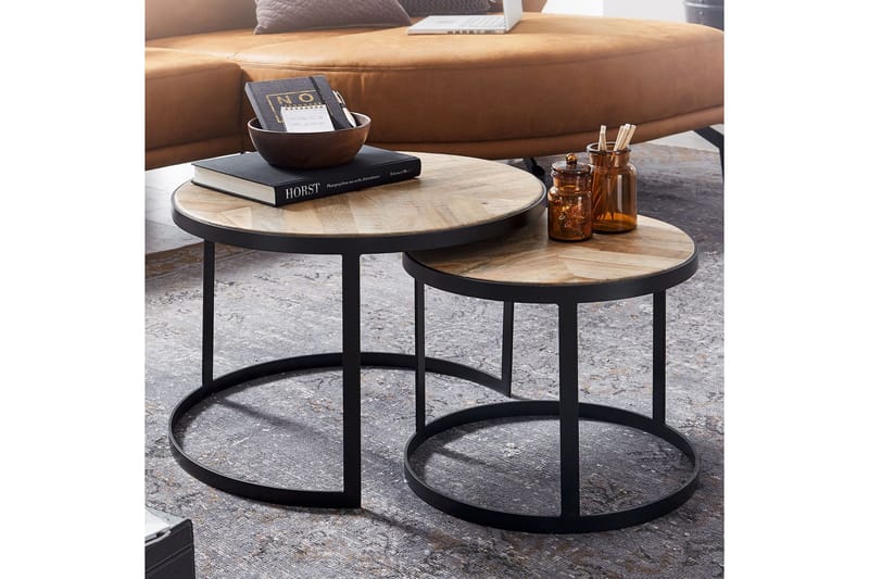 Willowdale Satsbord 60 cm Runt - Natur/Svart - Möbler - Bord & matgrupper - Soffbord