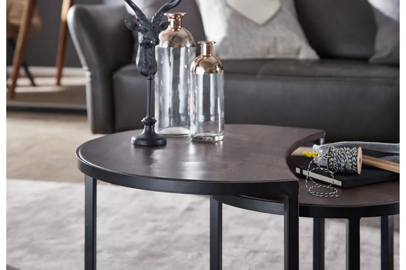 Willowdale Satsbord 60 cm Runt - Teak/Svart - Möbler - Bord & matgrupper - Soffbord