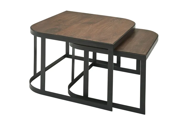 Willowdale Satsbord 60 cm, Teak/Svart