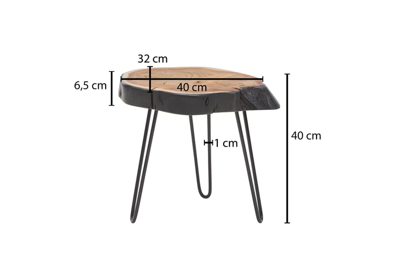 Willowdale Soffbord 40 cm Runt - Brun/Svart - Möbler - Bord & matgrupper - Soffbord