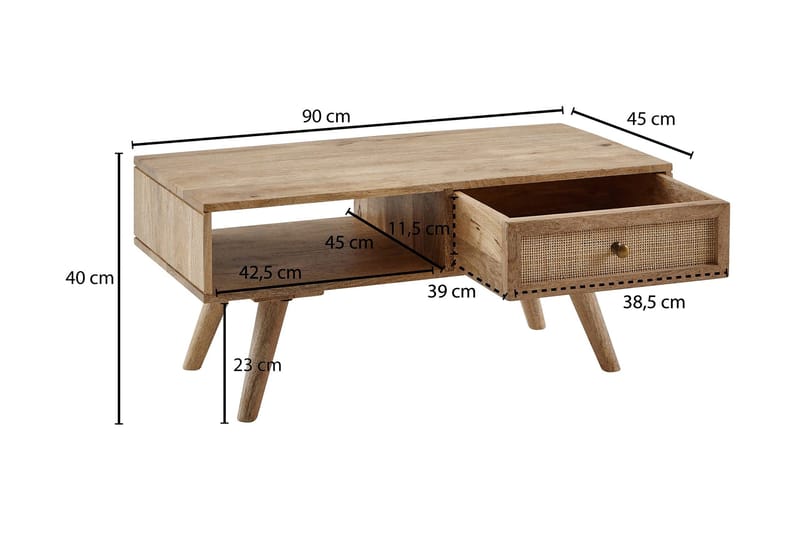 Willowdale Soffbord 45 cm - Brun - Möbler - Bord & matgrupper - Soffbord