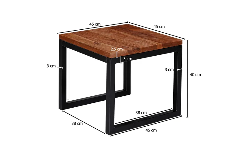 Willowdale Soffbord 45 cm - Brun/Svart - Möbler - Bord & matgrupper - Soffbord