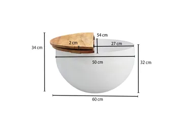 Willowdale Soffbord 60 cm Runt - Brun/Vit - Möbler - Bord & matgrupper - Soffbord