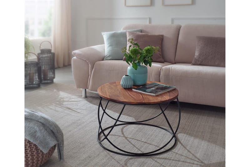 Willowdale Soffbord 60 cm Runt - Trä/Valnötsbrun/Svart - Möbler - Bord & matgrupper - Soffbord