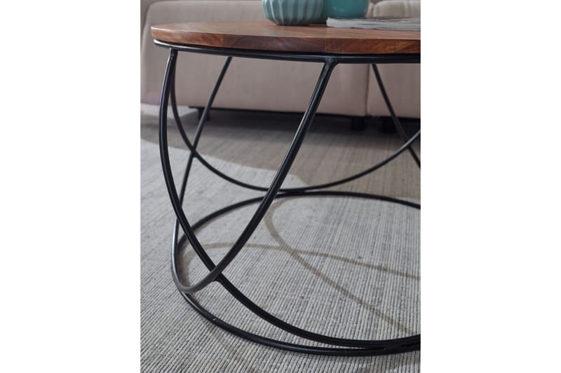 Willowdale Soffbord 60 cm Runt - Trä/Valnötsbrun/Svart - Möbler - Bord & matgrupper - Soffbord