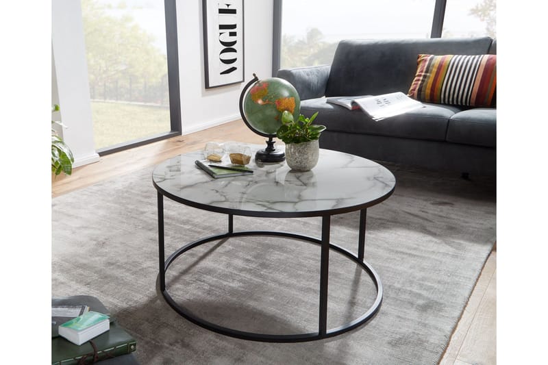 Willowdale Soffbord 80 cm Runt - Vit/Svart - Möbler - Bord & matgrupper - Soffbord