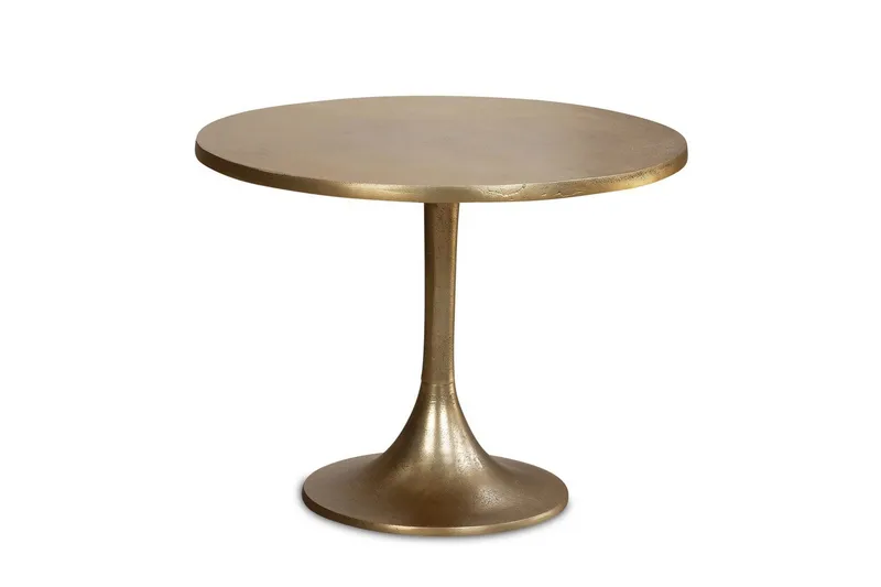 Soffbord Wohnling 60 cm rund industristil med guldfärgad metallram, undefined