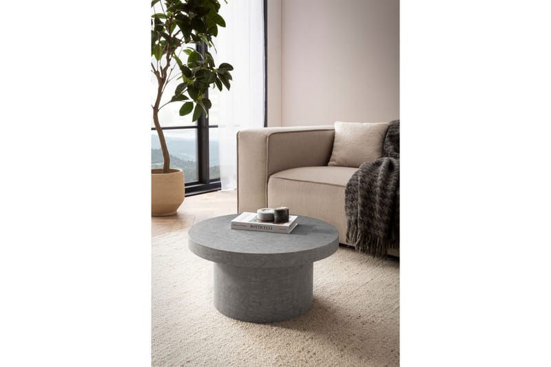 Soffbord Wohnling 60 cm vardagsrumsbord soffbord runt litet soffbord modern Grå - Grå - Möbler - Bord & matgrupper - Soffbord