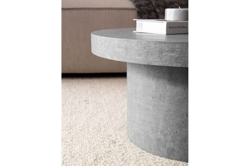 Soffbord Wohnling 60 cm vardagsrumsbord soffbord runt litet soffbord modern Grå - Grå - Möbler - Bord & matgrupper - Soffbord