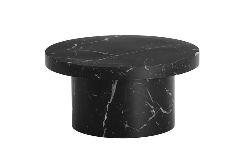 Soffbord Wohnling 60 cm vardagsrumsbord soffbord runt litet soffbord modern Marmor Svart - Marmor Svart - Möbler - Bord & matgrupper - Soffbord