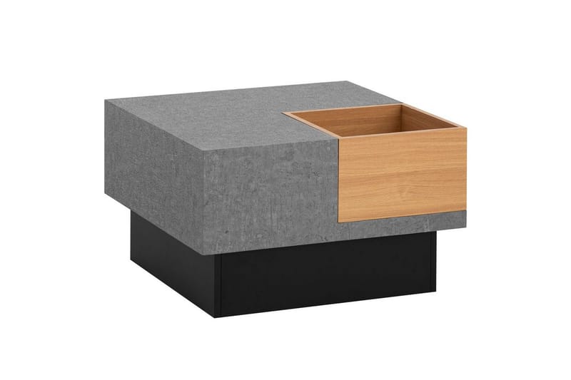 Soffbord Wohnling Betong-look fyrkantig 65 cm med förvaringsutrymme modern look, undefined