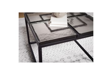 Soffbord Wohnling Fyrkantig Glas 58 cm Klassisk Metallram Modern - Möbler - Bord & matgrupper - Soffbord
