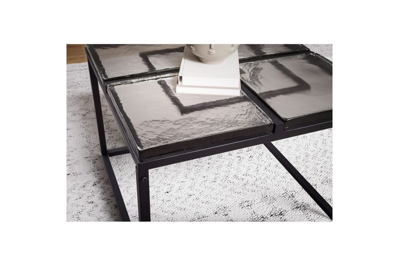 Soffbord Wohnling Fyrkantig Glas 58 cm Klassisk Metallram Modern - Möbler - Bord & matgrupper - Soffbord