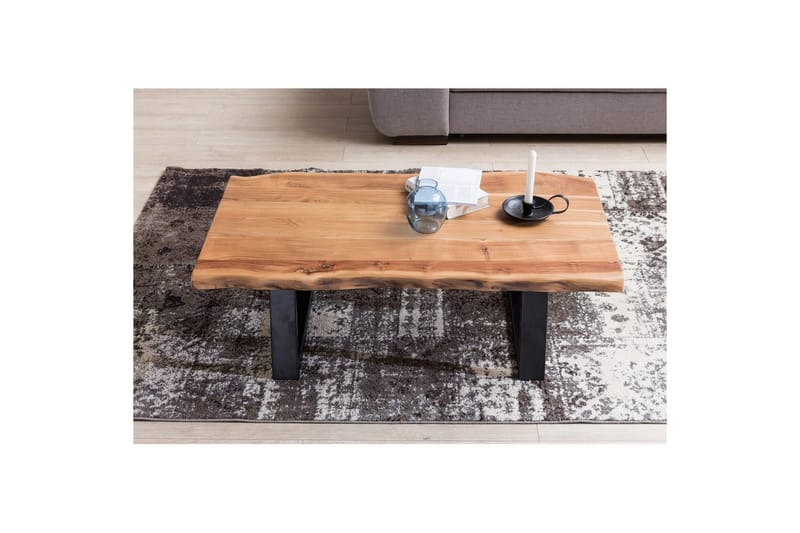 Soffbord Wohnling Gaya massiv akacia trädkantlook lantlig stil - Möbler - Bord & matgrupper - Soffbord
