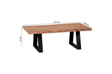 Soffbord Wohnling Gaya massiv akacia trädkantlook lantlig stil - Möbler - Bord & matgrupper - Soffbord