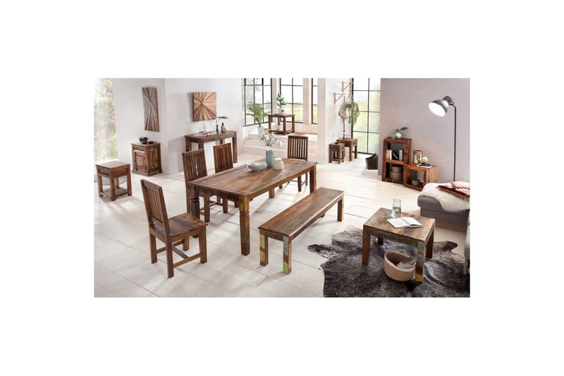 Soffbord Wohnling Kolkutta Återvunnet Massivt Trä Handgjord Lantlig Stil - Möbler - Bord & matgrupper - Soffbord