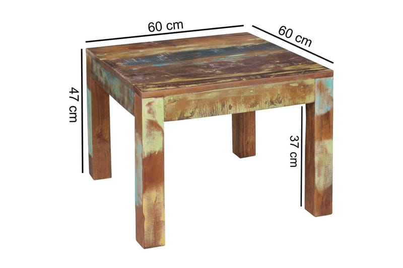Soffbord Wohnling Kolkutta Återvunnet Massivt Trä Handgjord Lantlig Stil - Möbler - Bord & matgrupper - Soffbord