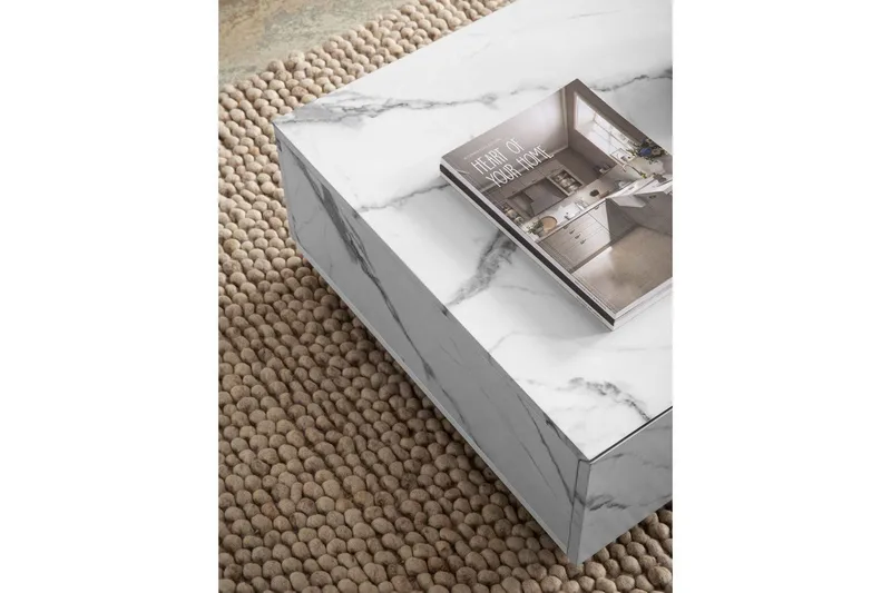 Soffbord Wohnling Marmorblockutseende Rektangulär Tvåfärgad Modern - Möbler - Bord & matgrupper - Soffbord