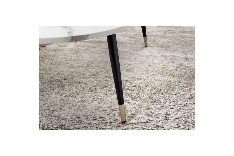 Soffbord Wohnling marmorlook 120 cm, oval modern stil Marmor Vit - Marmor Vit - Möbler - Bord & matgrupper - Soffbord