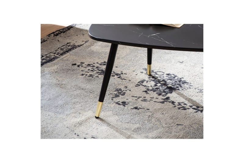 Soffbord Wohnling marmorutseende 90 cm, triangulär modern stil Marmor Svart - Marmor Svart - Möbler - Bord & matgrupper - Soffbord
