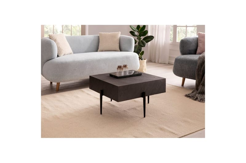 Soffbord Wohnling Massivt fyrkantigt trä i modern stenlook, modern - Möbler - Bord & matgrupper - Soffbord