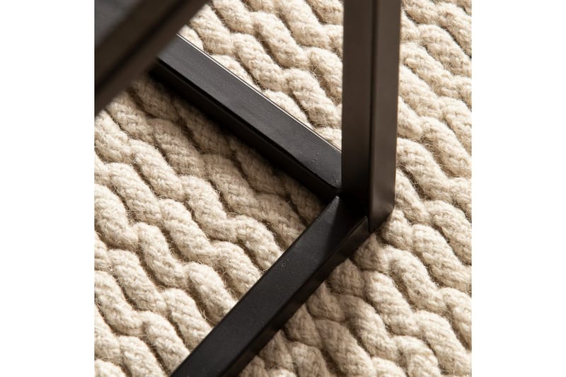 Soffbord Wohnling massivt trä, metallklassisk ram, modern stil 120x60x40 cm - 120x60x40 cm - Möbler - Bord & matgrupper - Soffbord