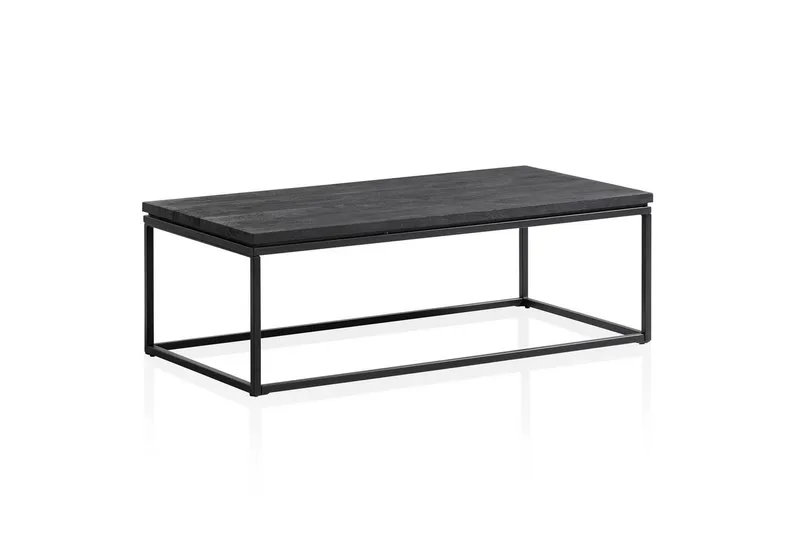 Soffbord Wohnling massivt trä, metallklassisk ram, modern stil 120x60x40 cm, 120x60x40 cm