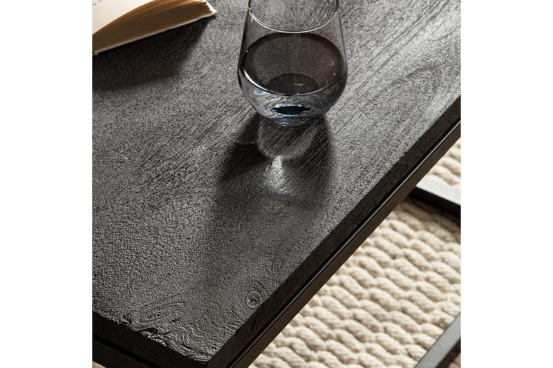 Soffbord Wohnling massivt trä, metallklassisk ram, modern stil 60x60x35 cm - 60x60x35 cm - Möbler - Bord & matgrupper - Soffbord