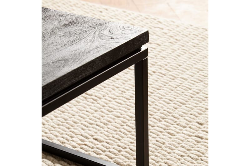 Soffbord Wohnling massivt trä, metallklassisk ram, modern stil 60x60x35 cm - 60x60x35 cm - Möbler - Bord & matgrupper - Soffbord
