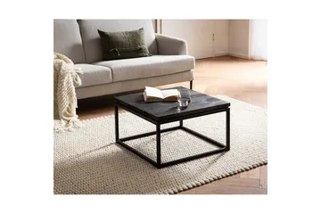 Soffbord Wohnling massivt trä, metallklassisk ram, modern stil 60x60x35 cm - 60x60x35 cm - Möbler - Bord & matgrupper - Soffbord