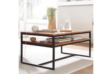 Soffbord Wohnling Massivt trä 100 cm rektangulär med bricka modern - Möbler - Bord & matgrupper - Soffbord
