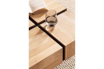 Soffbord Wohnling massivt trä 60 cm kub, fyrkantig, modern stil ljusbrun - ljusbrun - Möbler - Bord & matgrupper - Soffbord