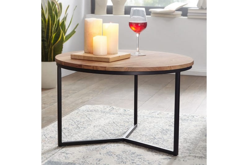 Soffbord Wohnling Massivt trä 60 cm Rund Modern - Möbler - Bord & matgrupper - Soffbord
