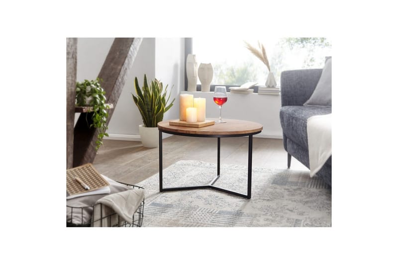 Soffbord Wohnling Massivt trä 60 cm Rund Modern - Möbler - Bord & matgrupper - Soffbord