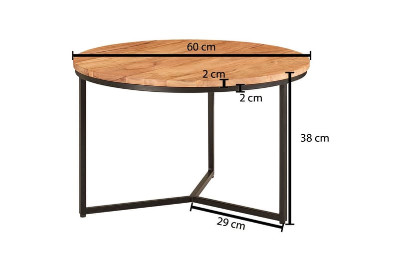 Soffbord Wohnling Massivt trä 60 cm Rund Modern - Möbler - Bord & matgrupper - Soffbord