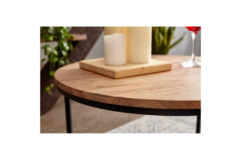 Soffbord Wohnling Massivt trä 60 cm Rund Modern - Möbler - Bord & matgrupper - Soffbord