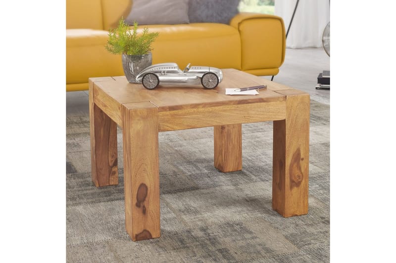 Soffbord Wohnling Massivt trä Lantstil Klassisk Handgjord 60x60 cm, Akacia - 60x60 cm, Akacia - Möbler - Bord & matgrupper - Soffbord