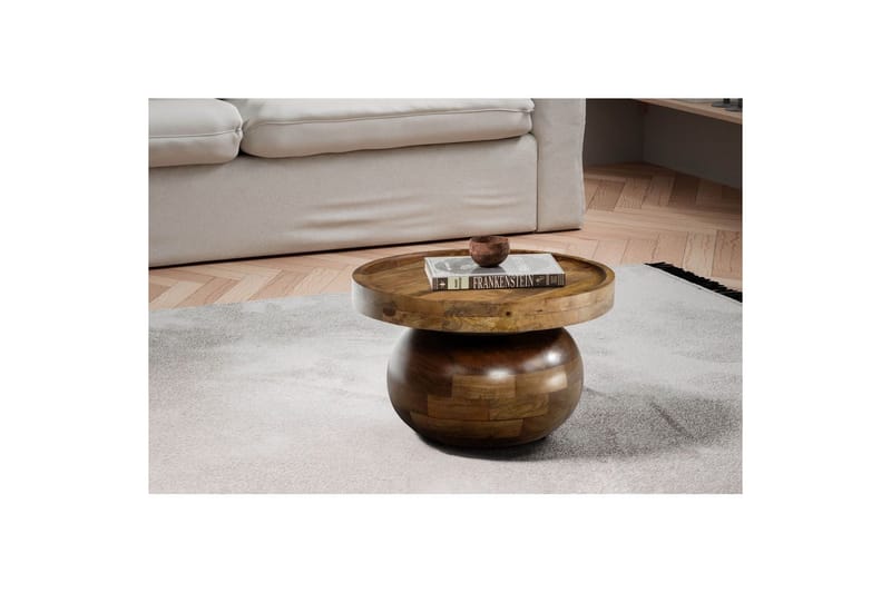 Soffbord Wohnling Massivt trä mango 50 cm organisk optik modern - Möbler - Bord & matgrupper - Soffbord
