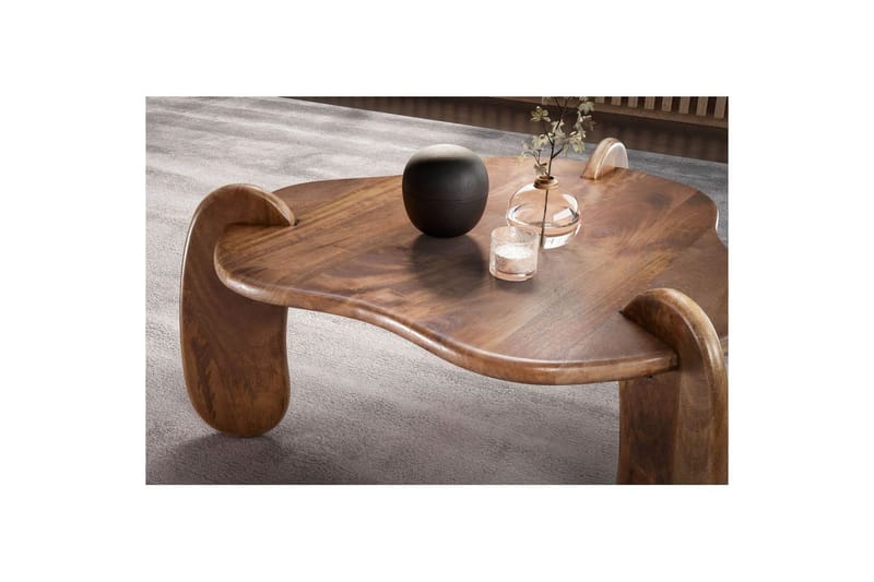 Soffbord Wohnling Massivt trä mango 78 cm organisk optik modern - Möbler - Bord & matgrupper - Soffbord