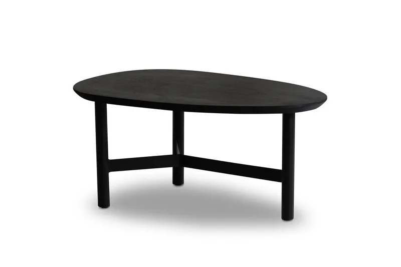Soffbord Wohnling Massivt trä njurformad 3-bensram modern, undefined