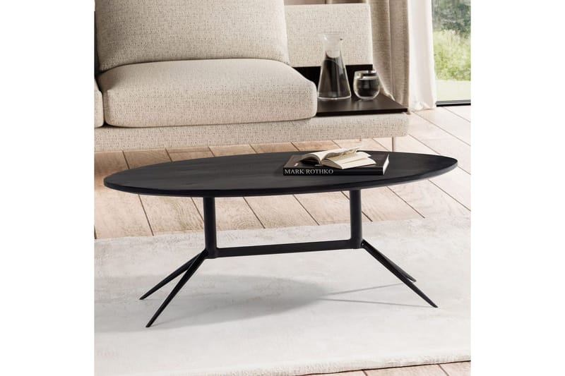 Soffbord Wohnling Massivt trä oval 90 cm modern - Möbler - Bord & matgrupper - Soffbord