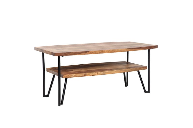 Soffbord Wohnling Massivt trä rektangulär med bricka lantligt metallben, undefined