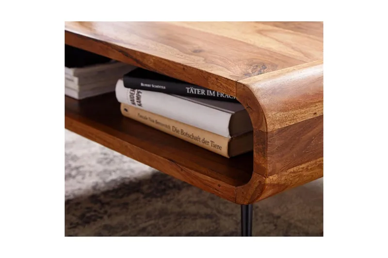 Soffbord Wohnling Massivt trä rektangulär rundade hörn lantligt - Möbler - Bord & matgrupper - Soffbord